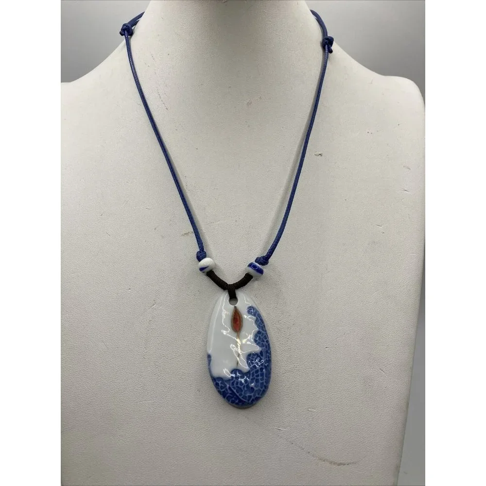 Blue‎ White Porcelain Pendant 20